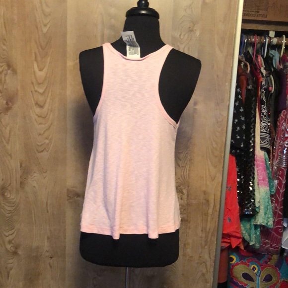 Pretty Peach FREE PEOPLE Tank Top made in the USA - Picture 3 of 7